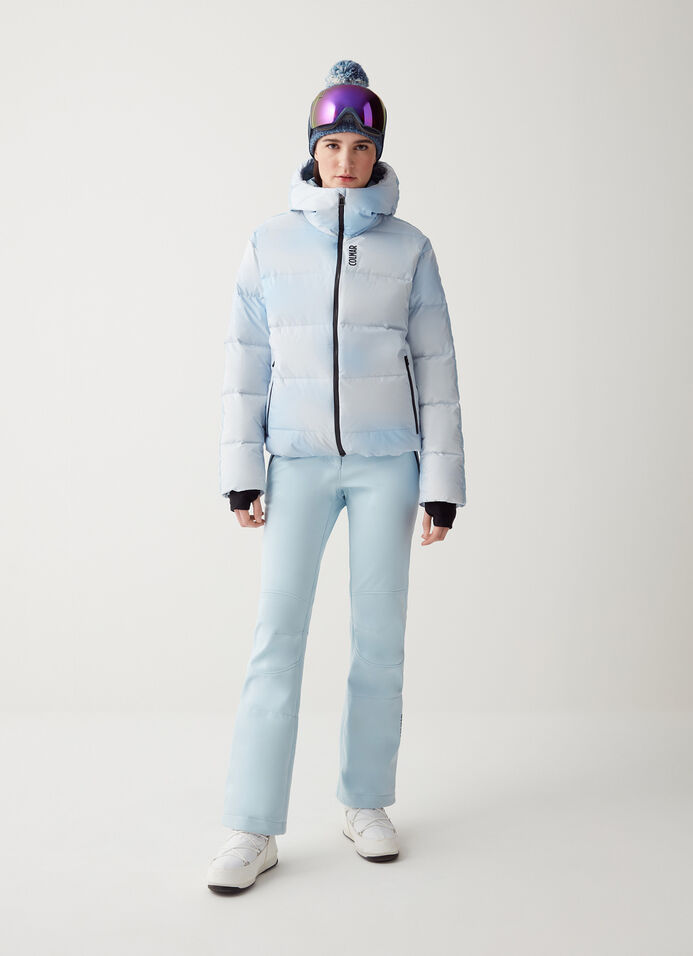 Ski jacket in printed rip-stop