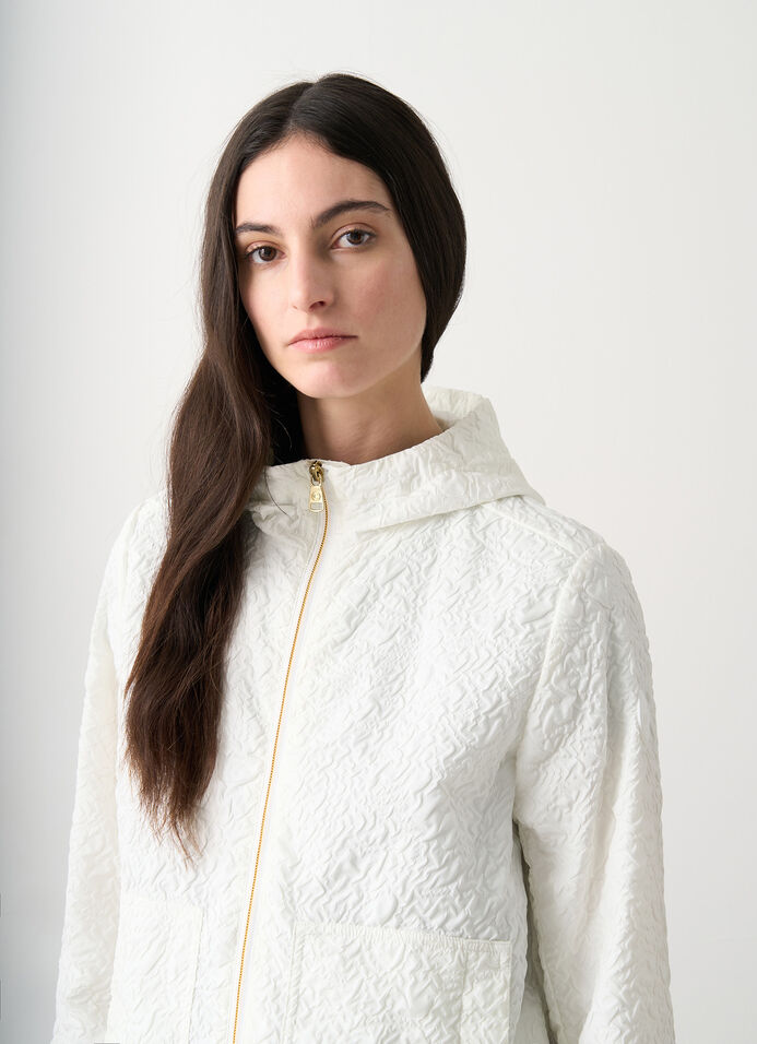 Embossed hooded jacket image number 2