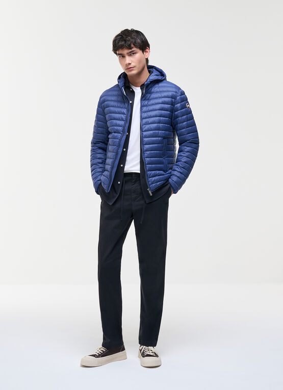 Light down jacket with hood