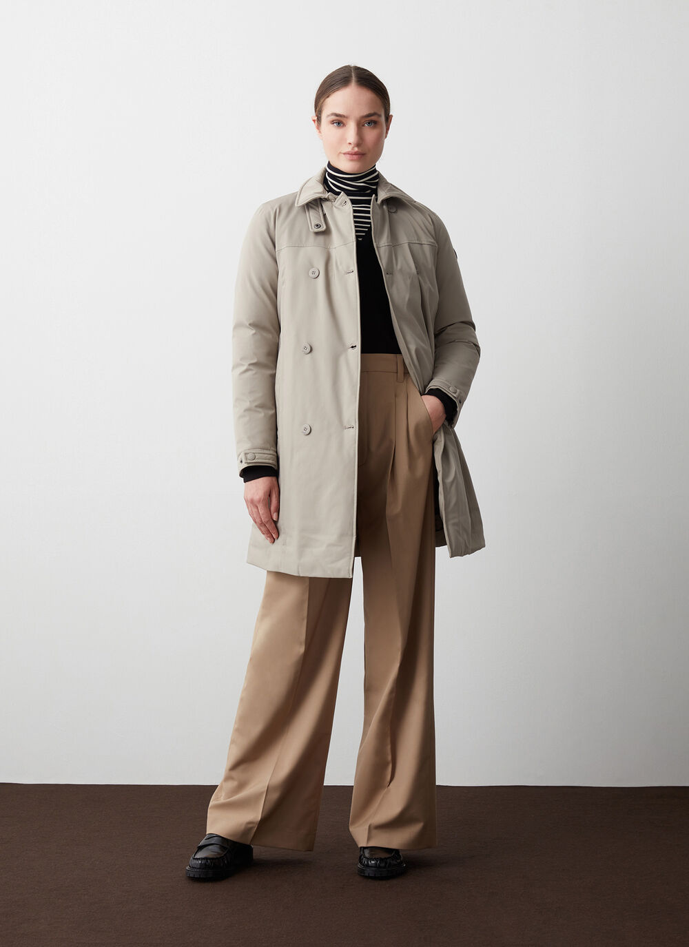 Padded waterproof fabric jacket image number 0