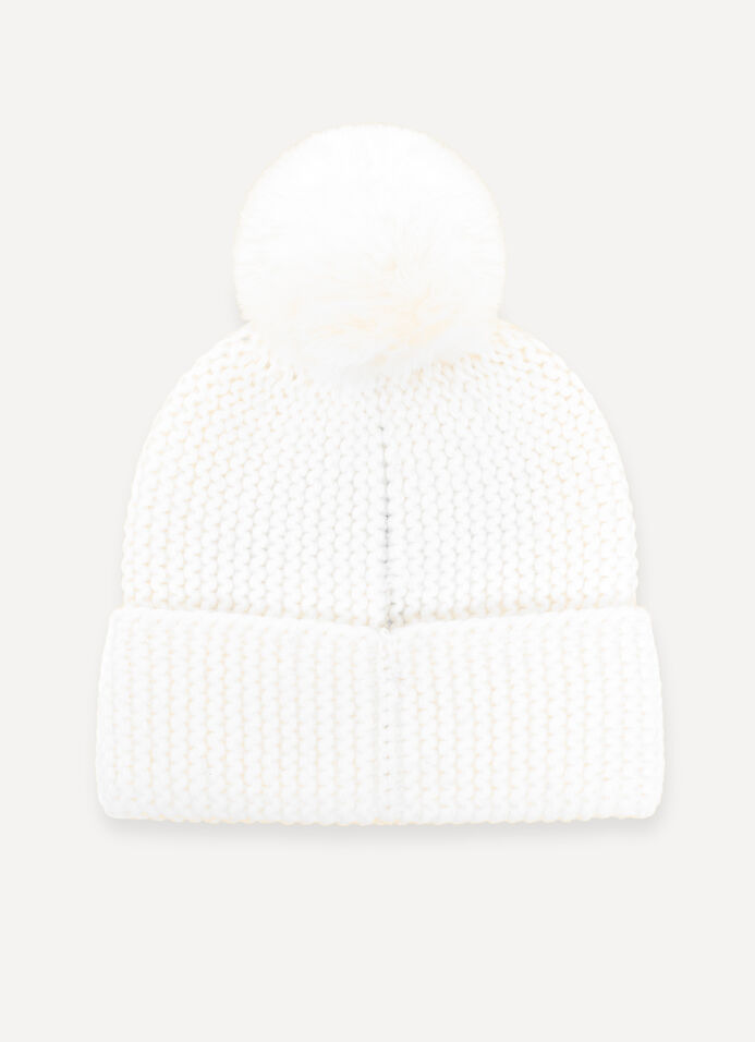 Mütze mit Kunstfellbommel für Damen image number 2