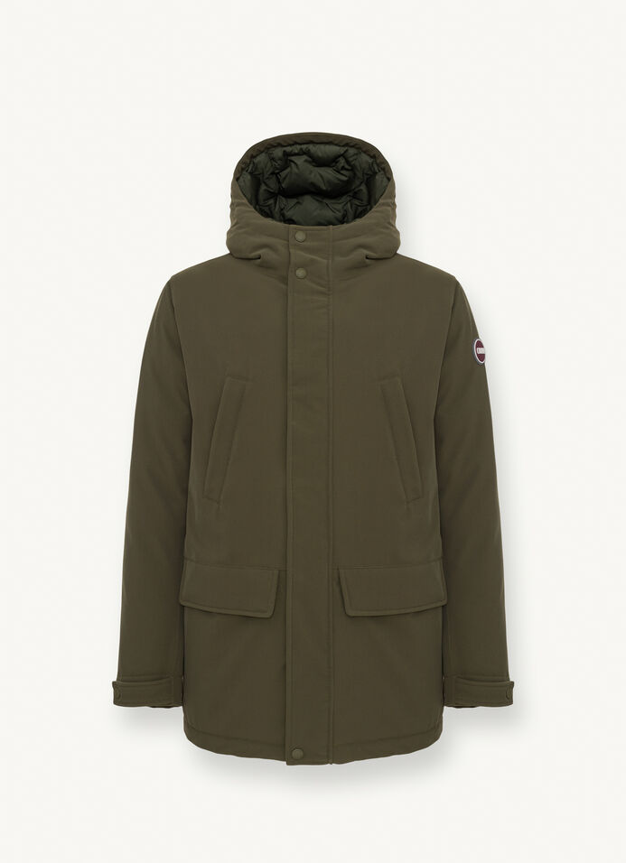 Hooded wooleffect down jacket Colmar
