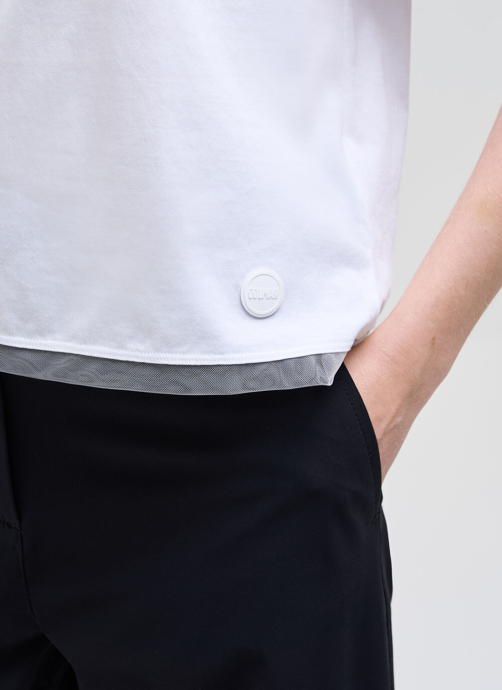 T-shirt with tulle details image number 2