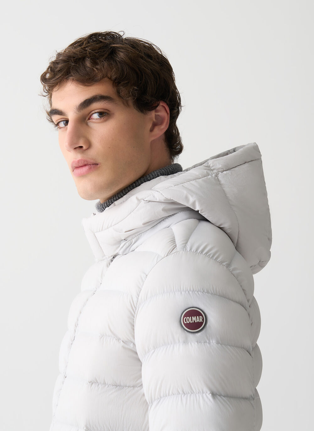 Down jacket with detachable hood image number 2