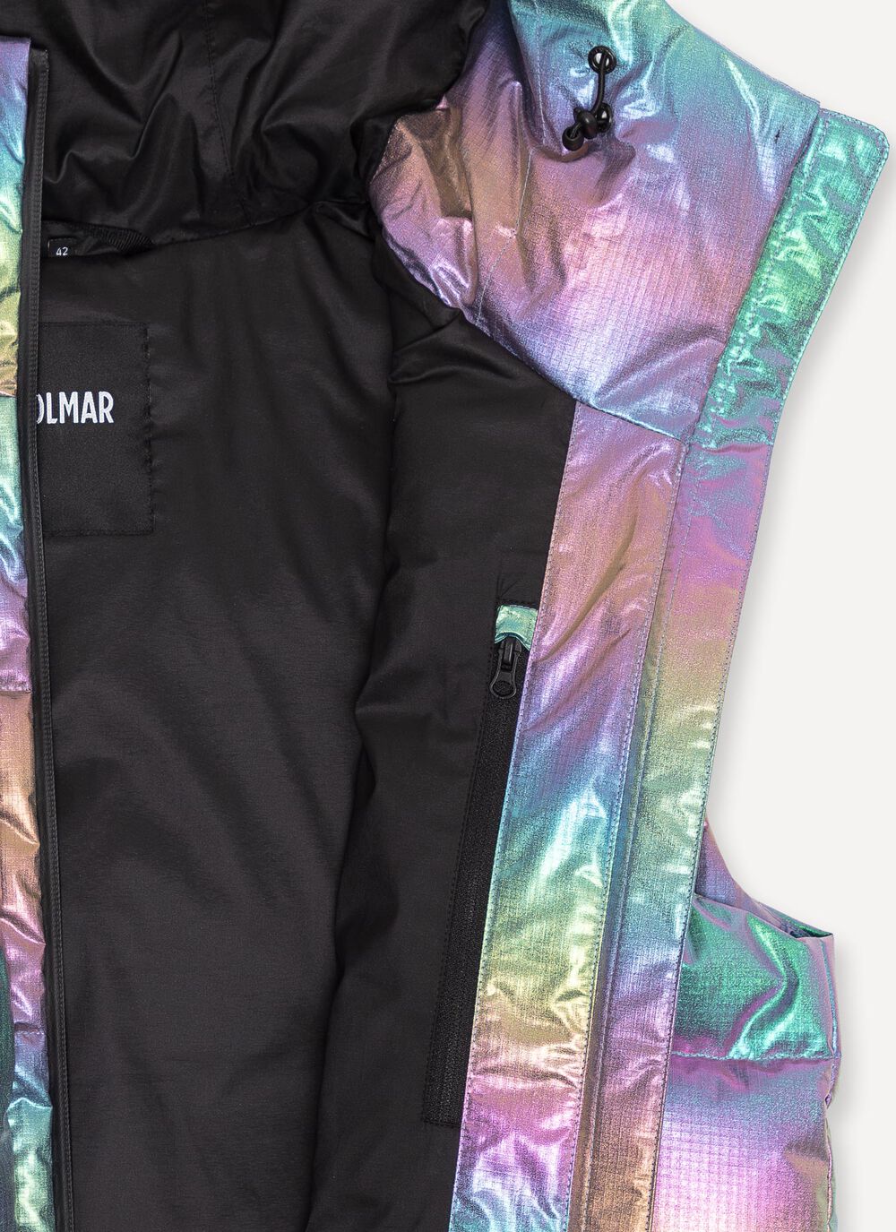 Iridescent puffy gilet image number 6