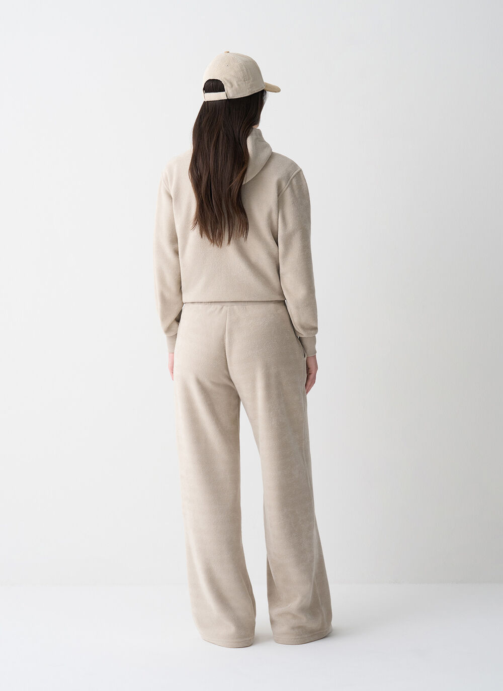 Boucl&eacute; palazzo trousers image number 3