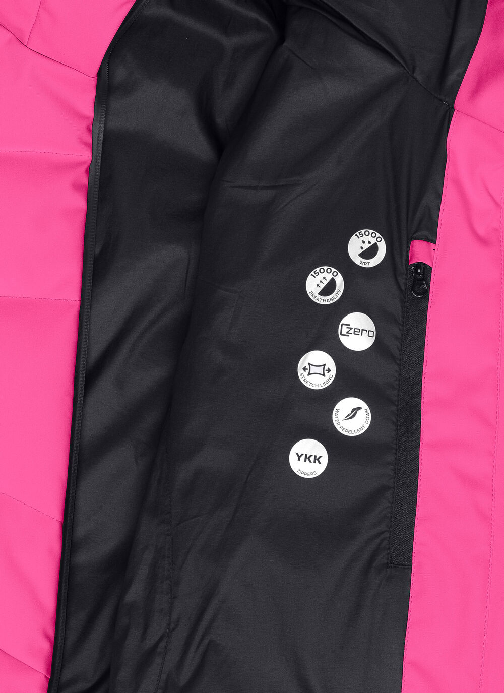 Shaping padded ski jacket image number 6