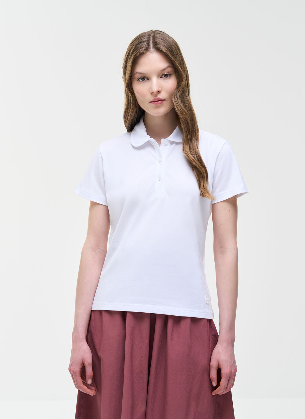 Polo with rounded collar image number 0