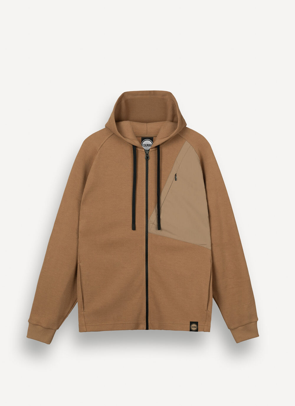 Sweatjacke mit diagonaler Tasche aus Nylon image number 4