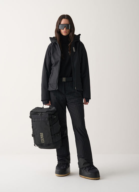 Delicacy pinstripe fabric ski jacket