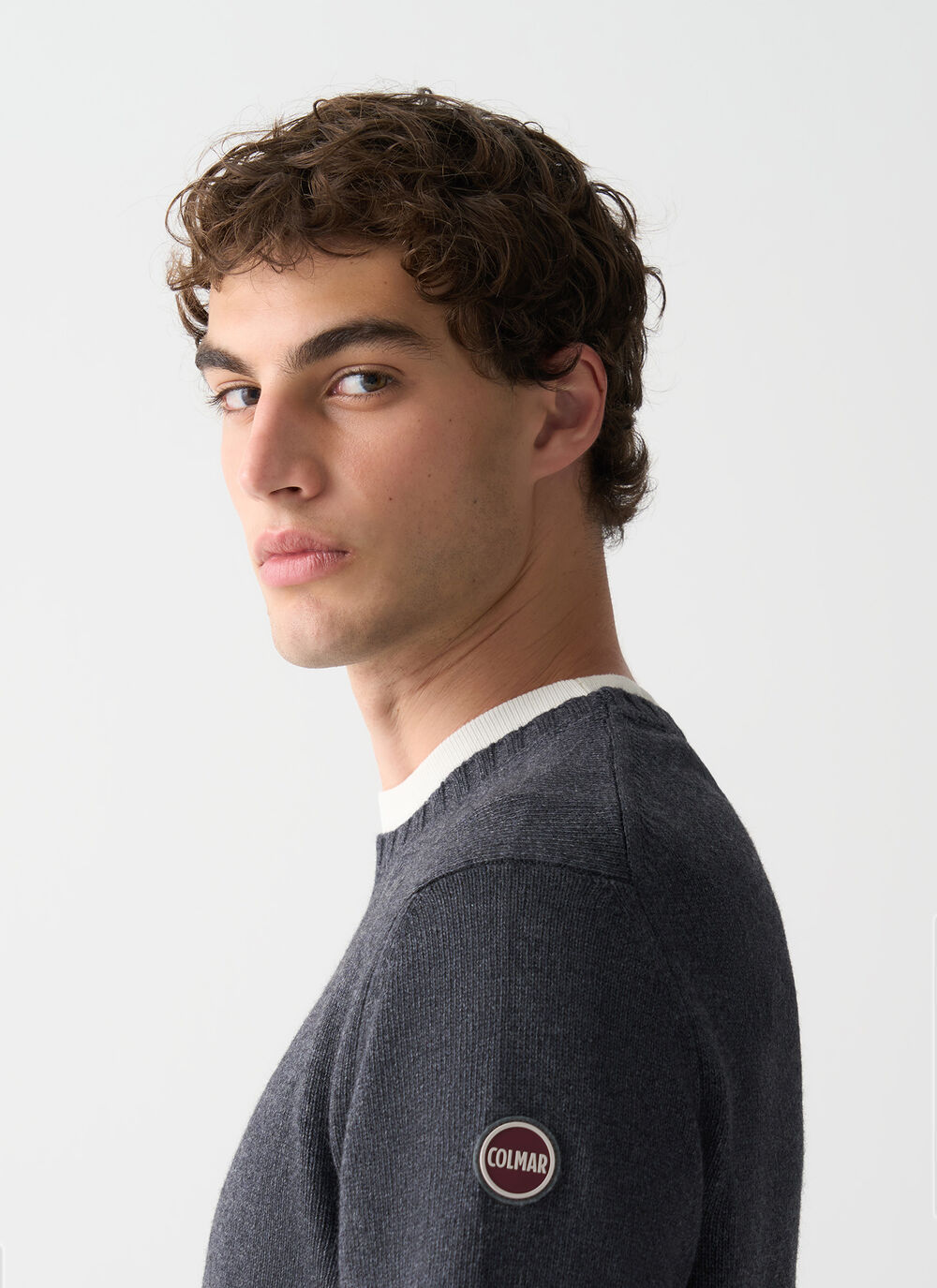 Branded wool pullover image number 2