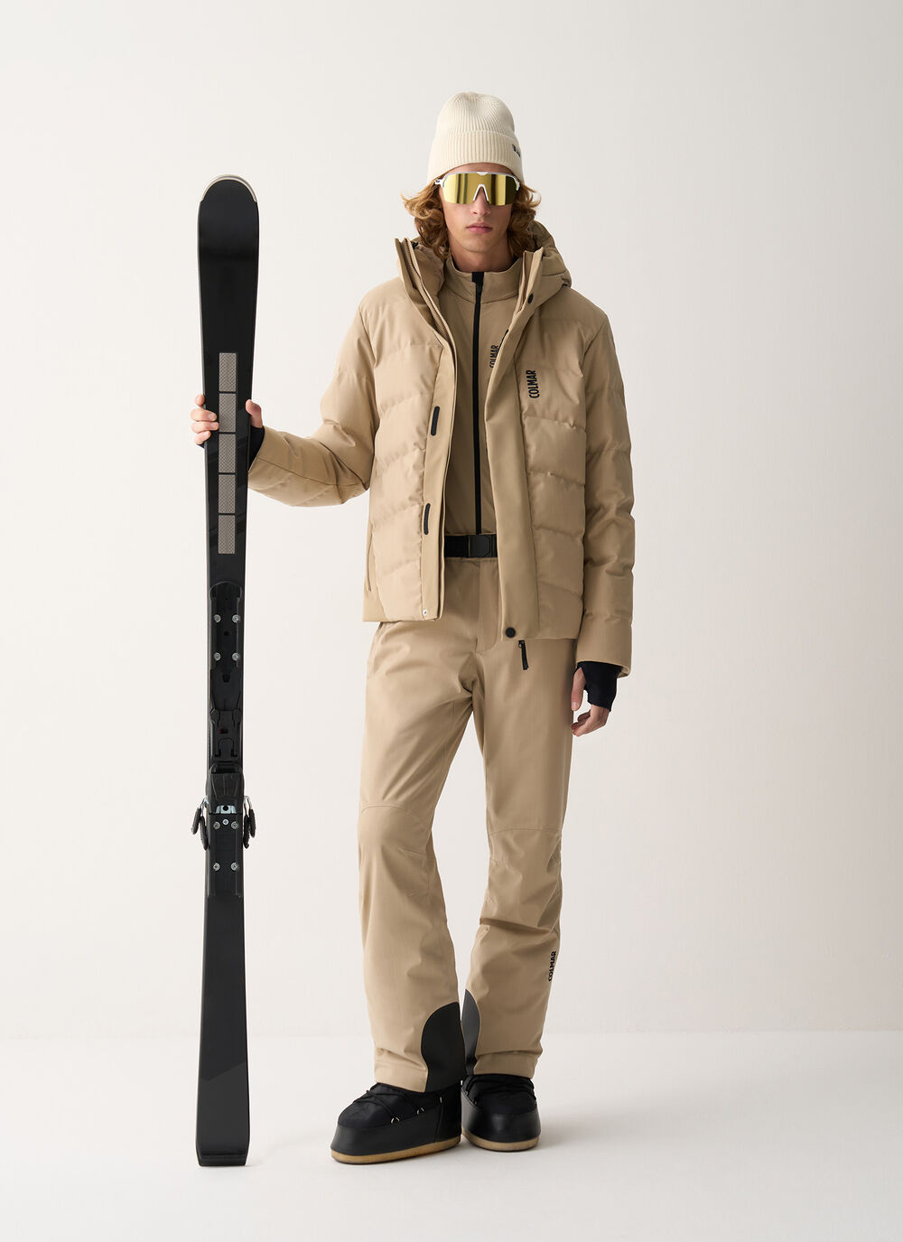 Pinstripe ski jacket with neck warmer image number 0