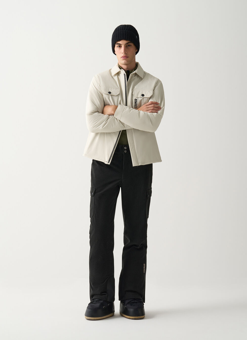 Padded corduroy ski pants image number 0