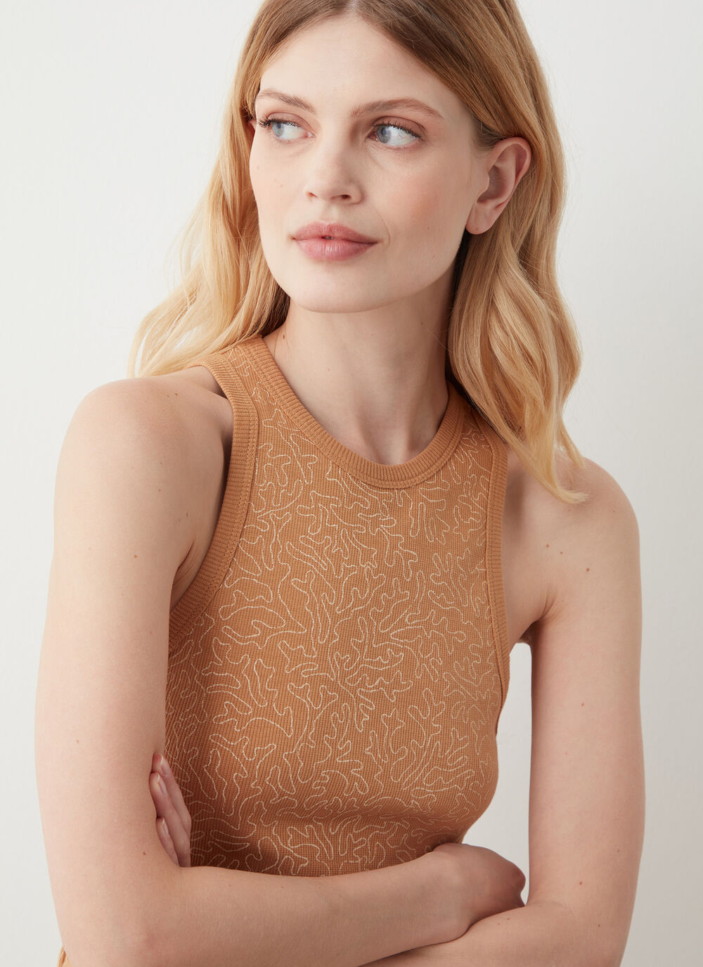 Ribbed vest top image number 0