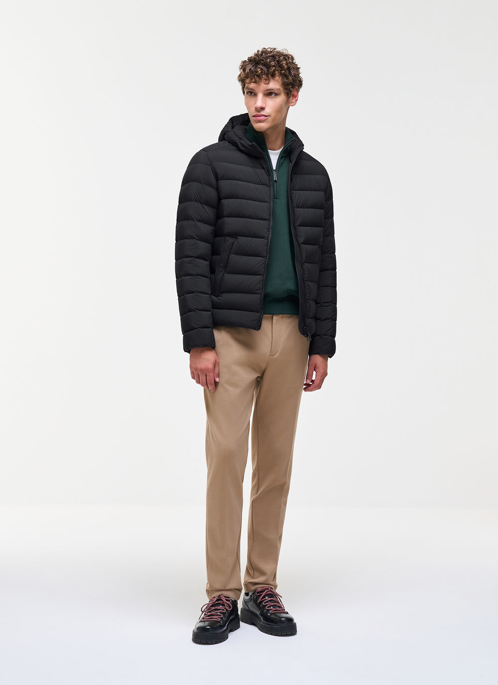 Hooded down jacket image number 0
