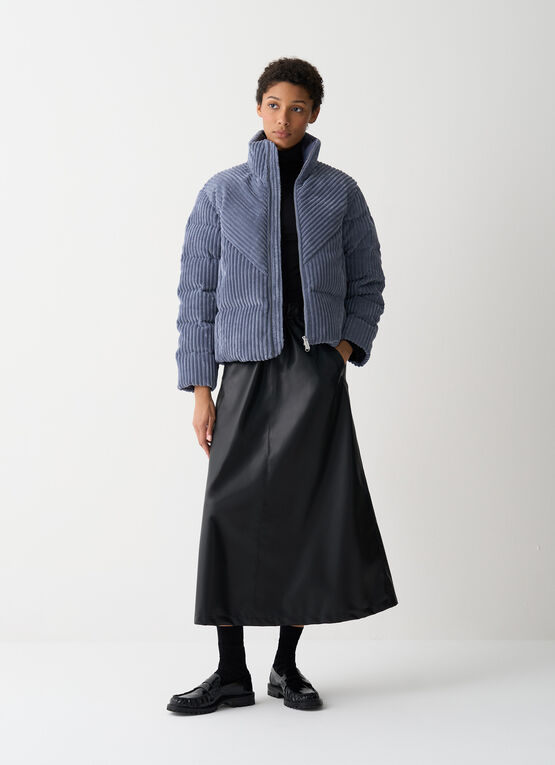 Corduroy down jacket