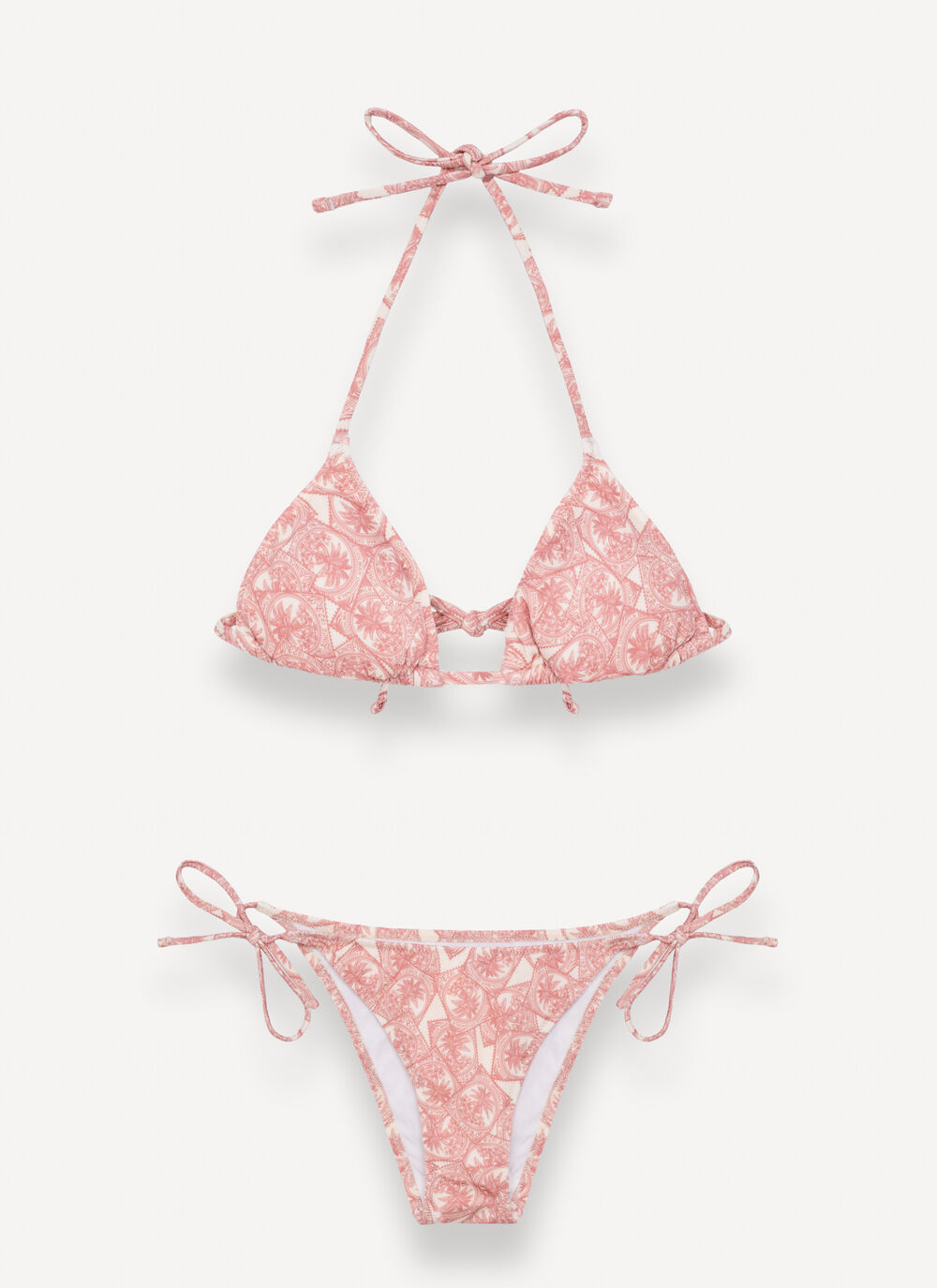 Patterned triangle top bikini image number 4