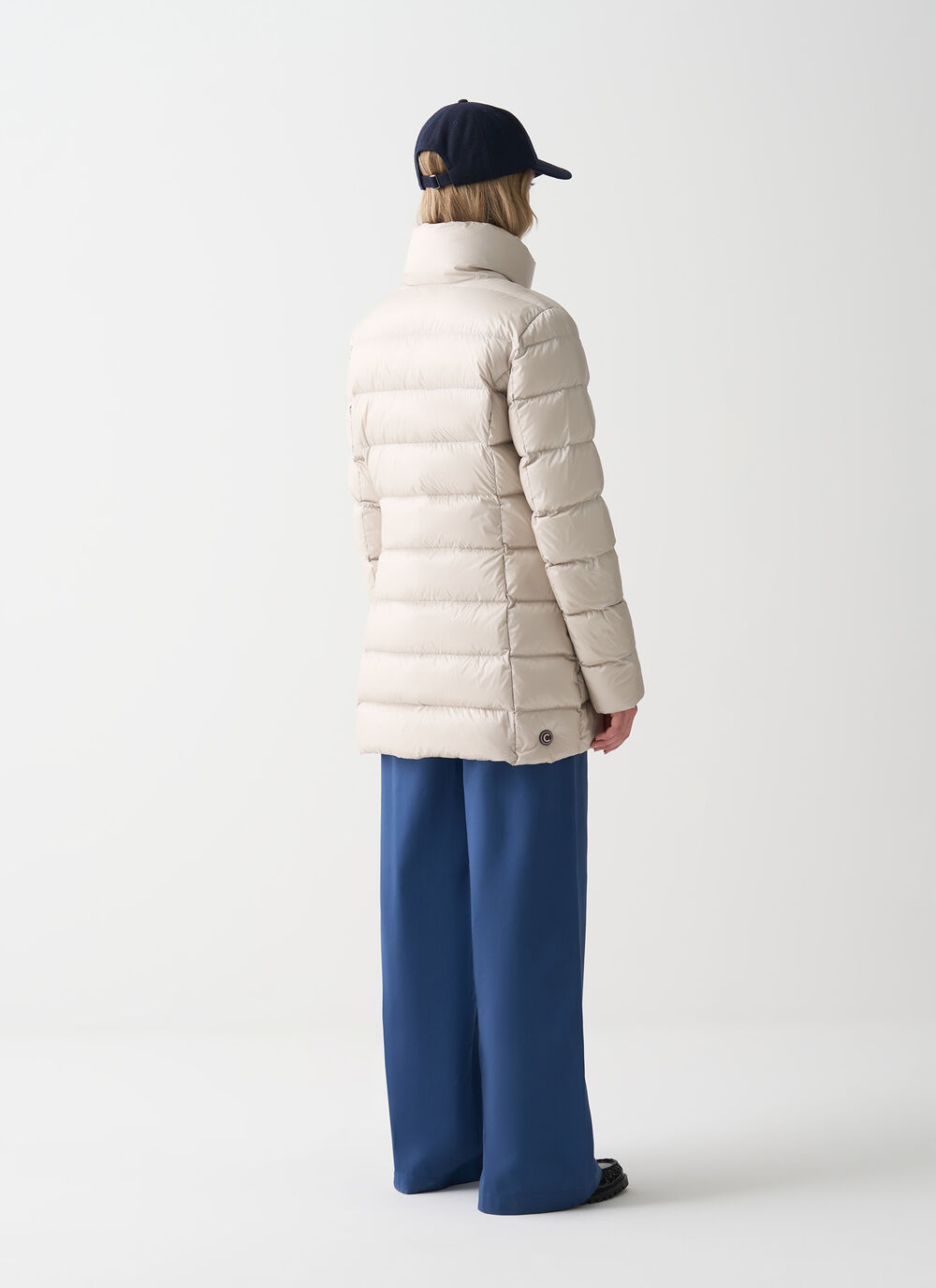 Long fitted down jacket image number 3