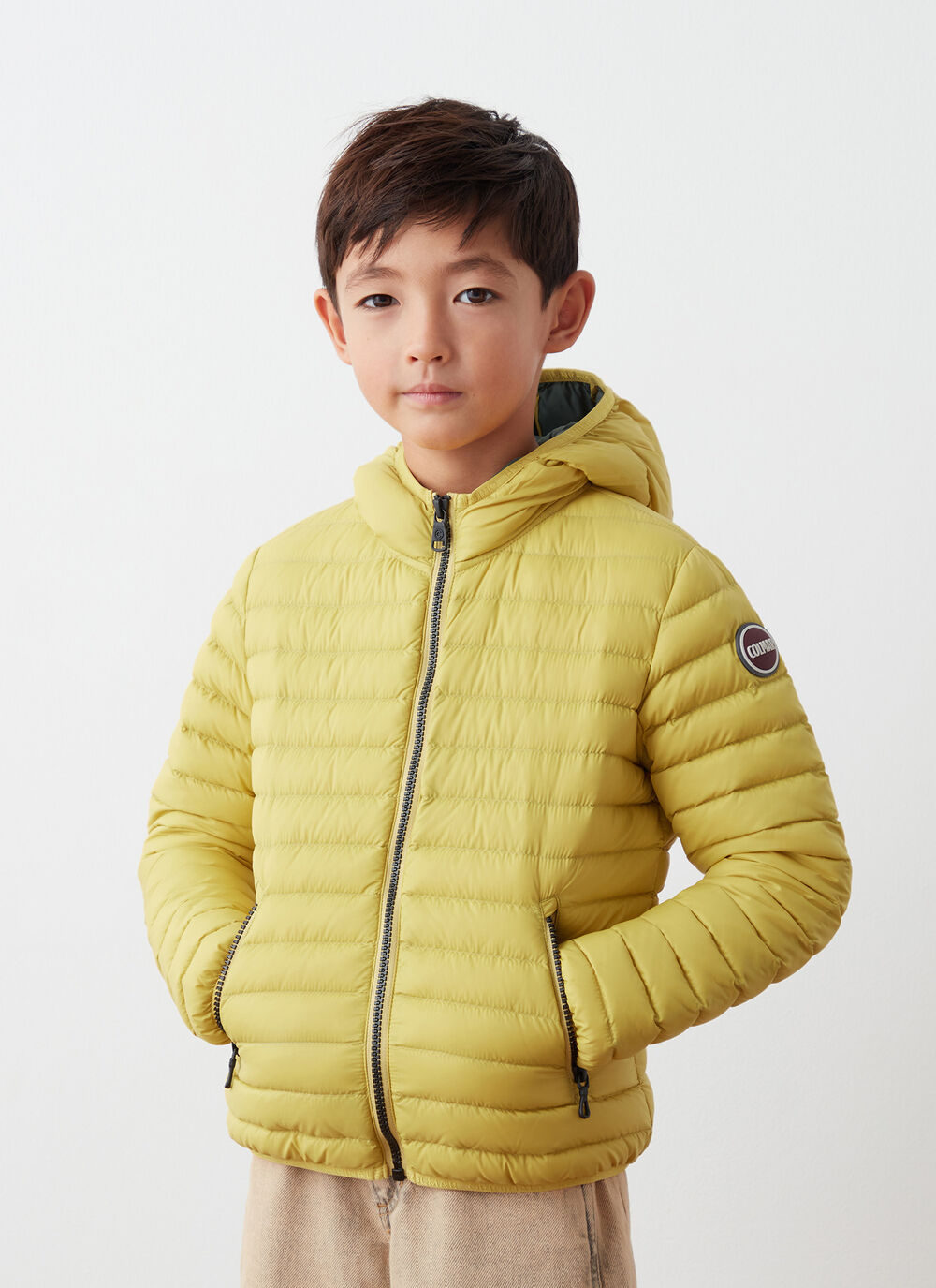 Autumn down jacket with hood image number 0