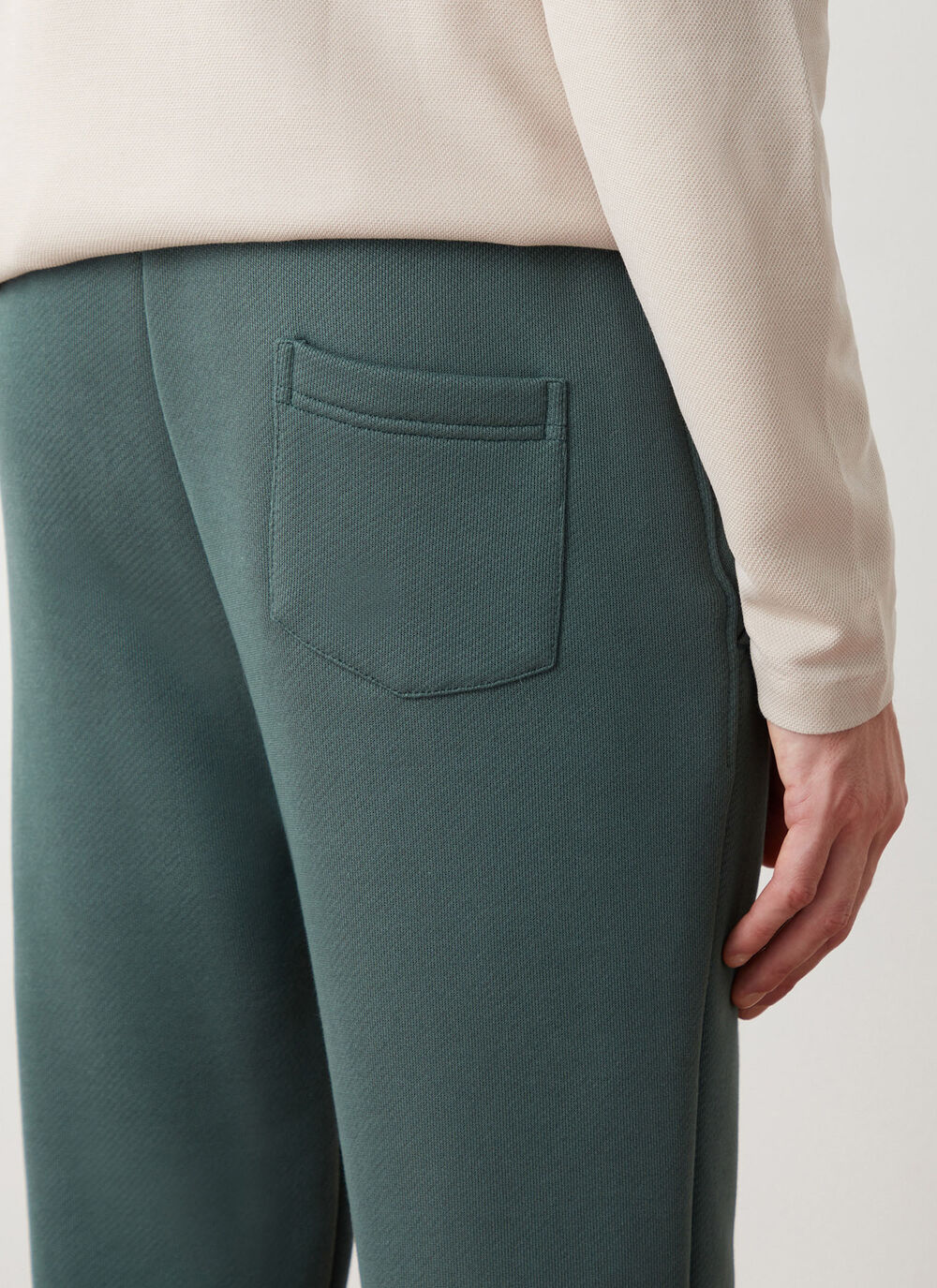 Sweatpants with diagonal weave image number 2