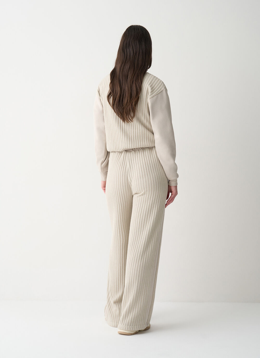 Cable-knit tracksuit bottoms image number 3