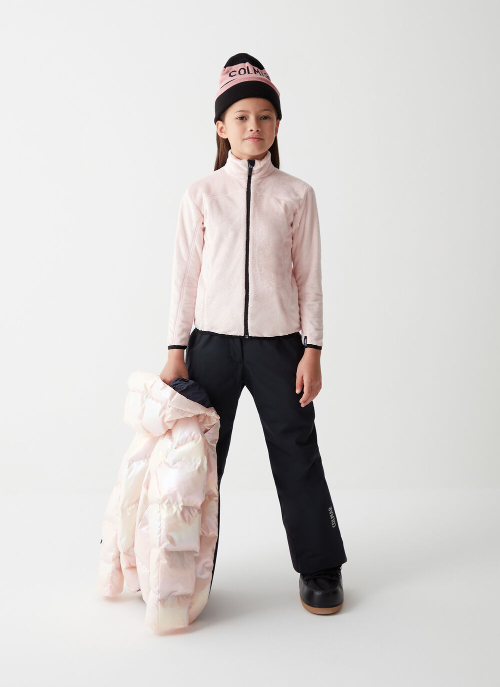 Girls&rsquo; teddy bear-effect ski sweatshirt image number 2