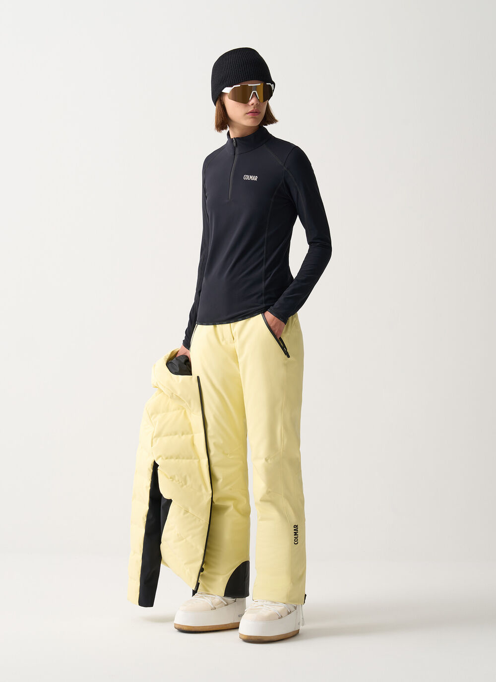 Thermal stretch ski jumper with half-zip image number 0