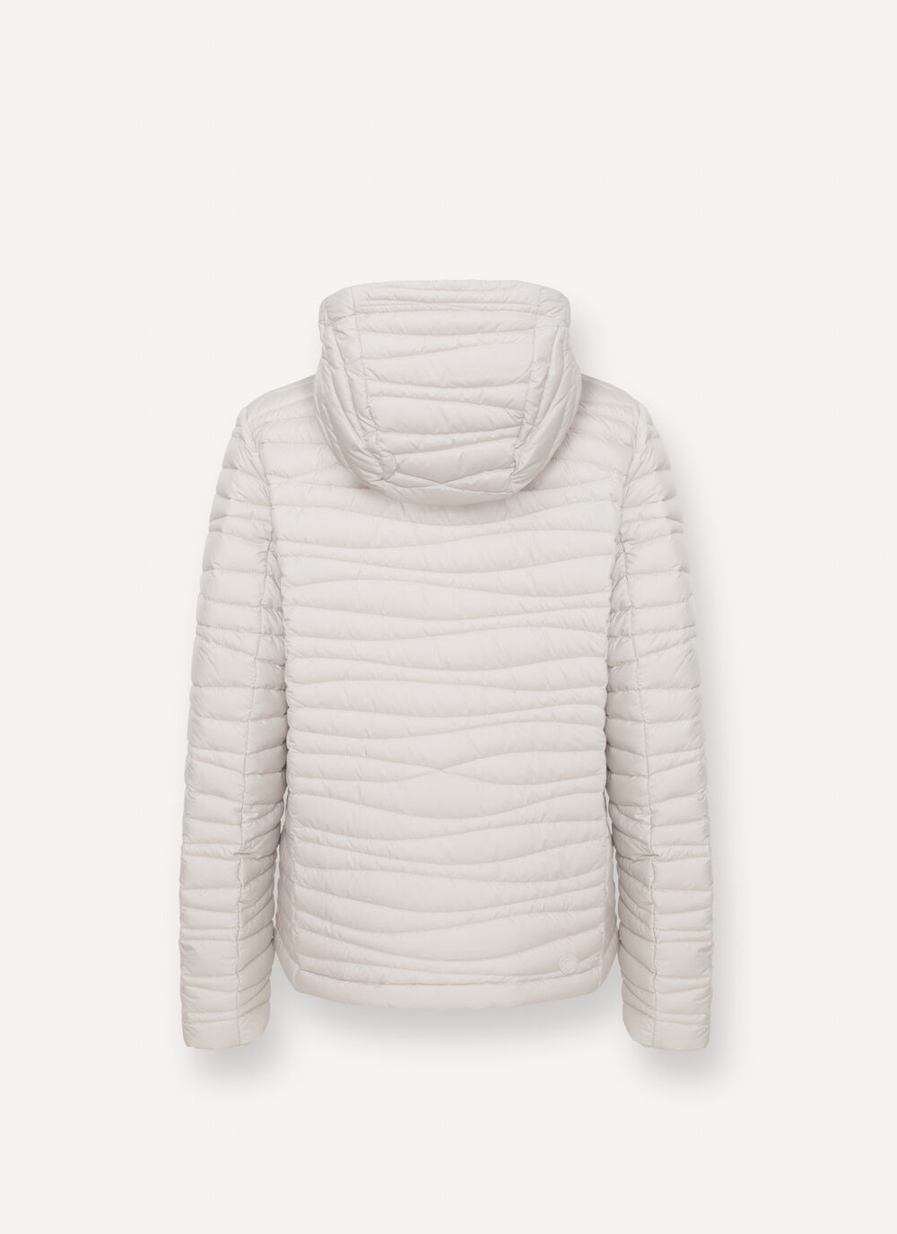 Hooded down jacket with wave quilting image number 5