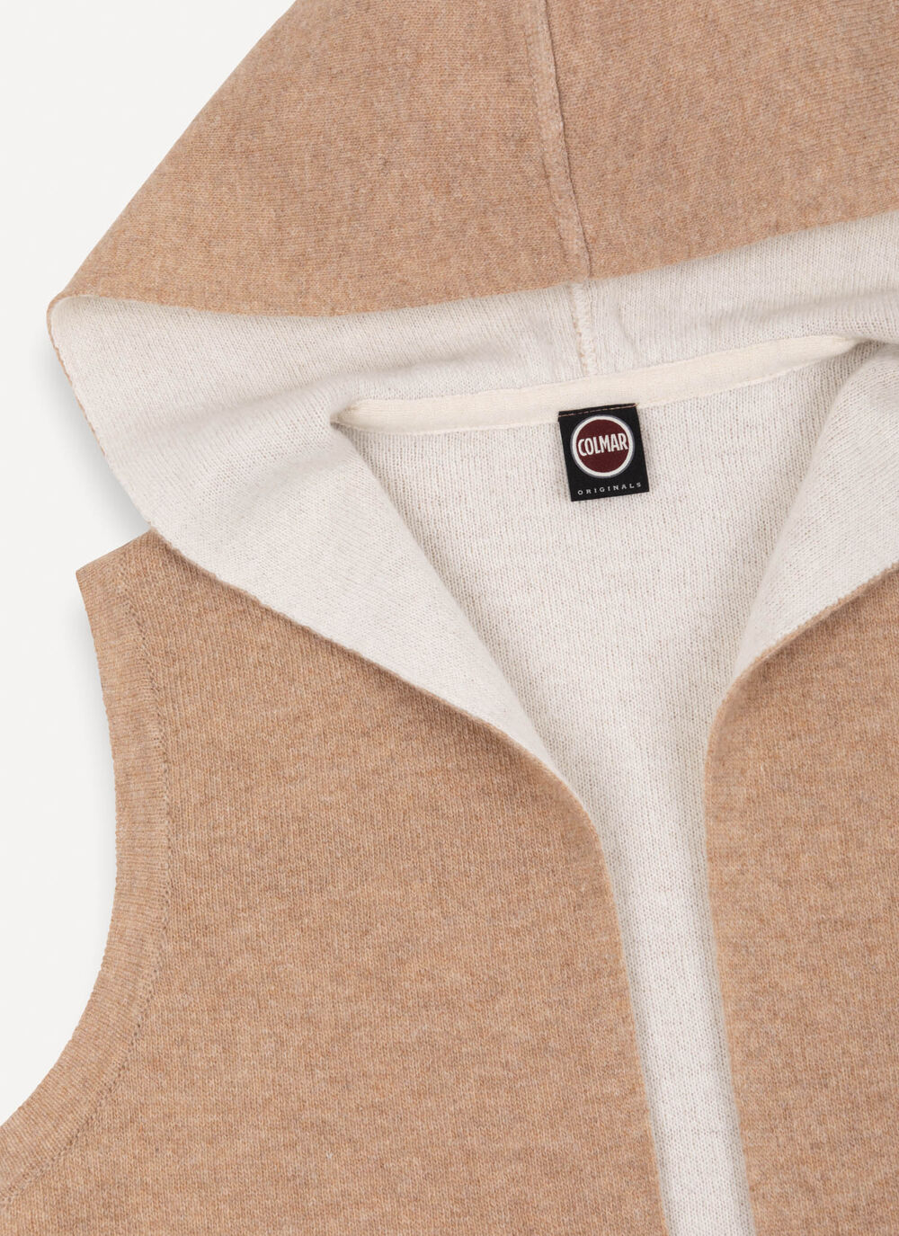 Offene Weste aus zweifarbigem Wollstoff image number 5