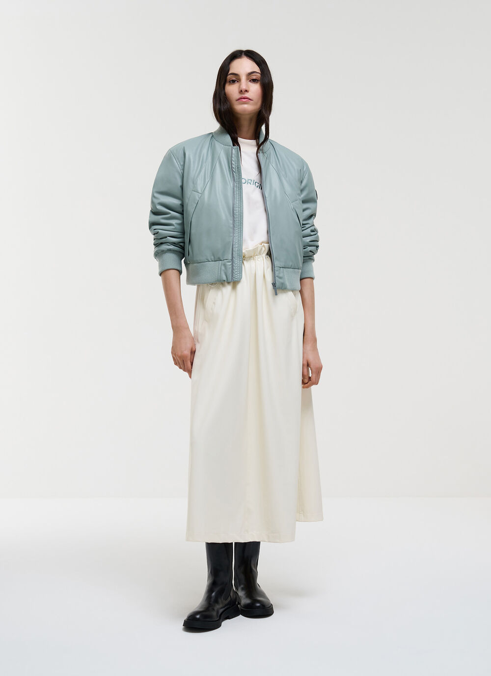 Faux leather bomber jacket image number 0