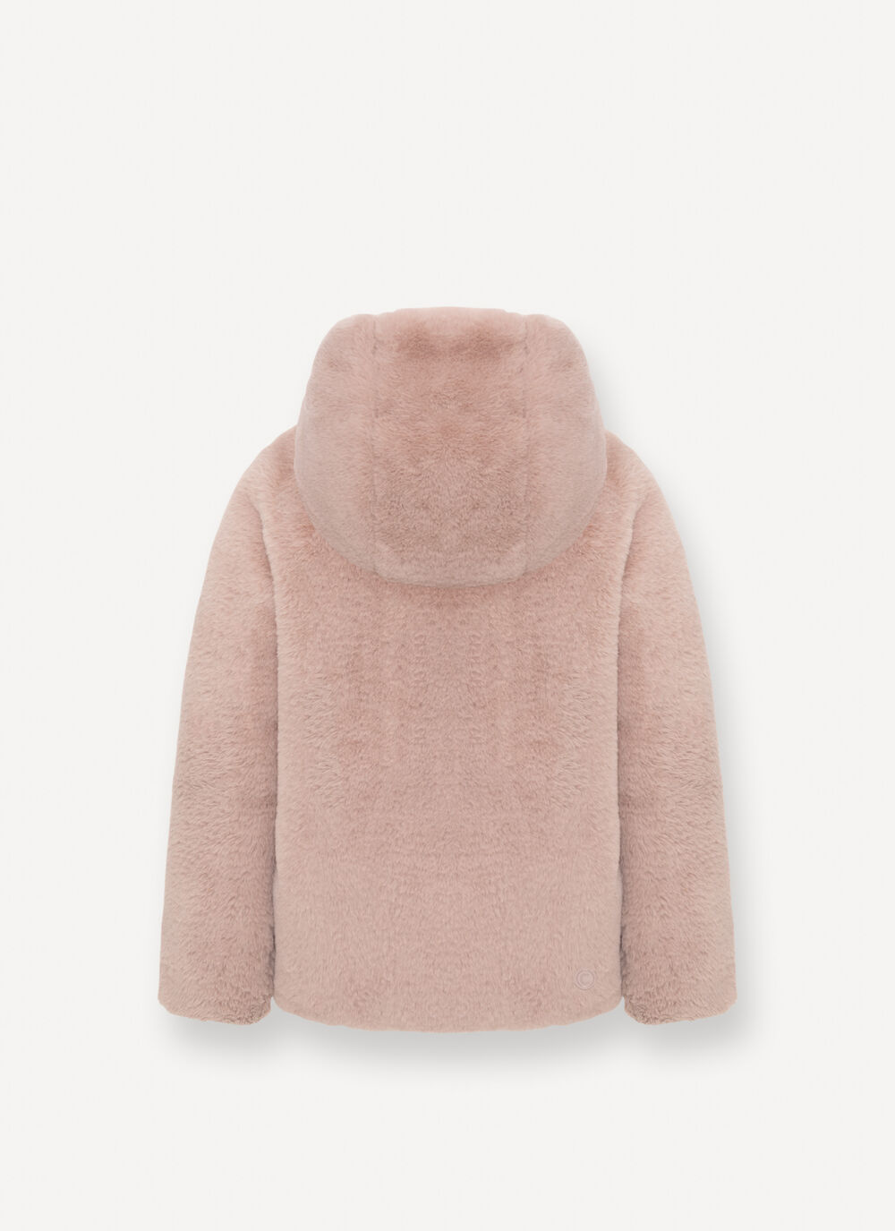 Reversible faux fur down jacket image number 5