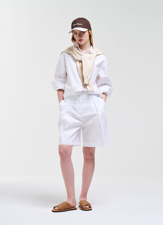 Cotton Poplin Bermuda Shorts