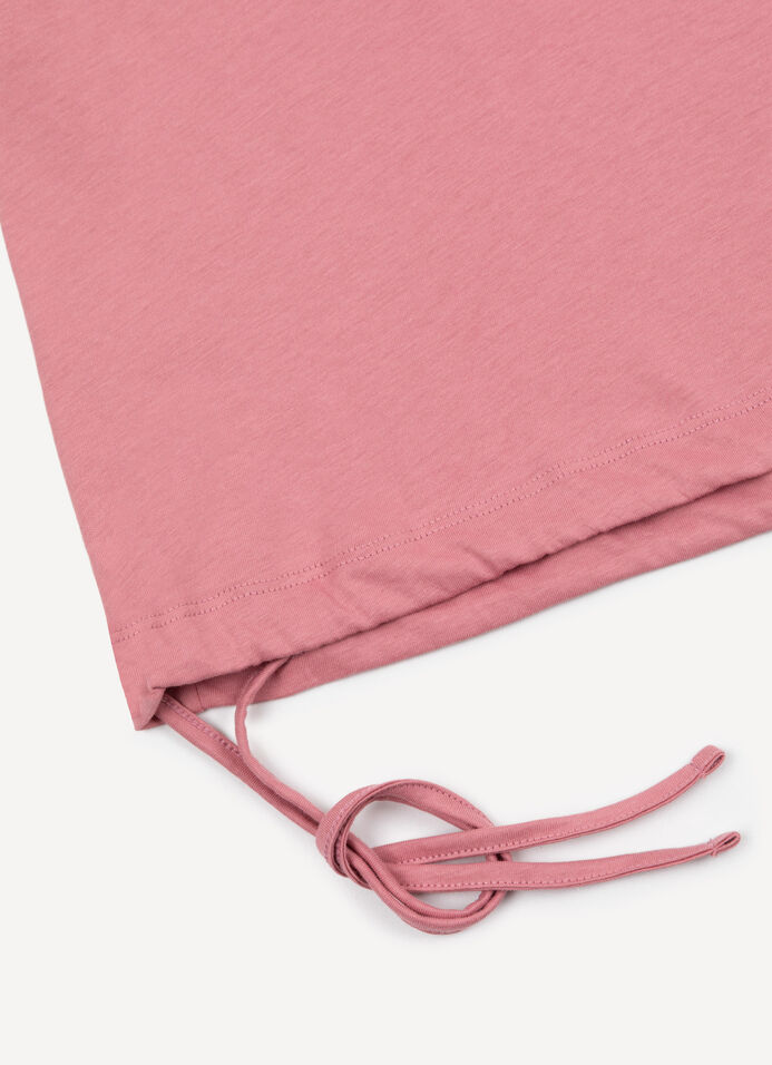 Cropped T-shirt with drawstring image number 6