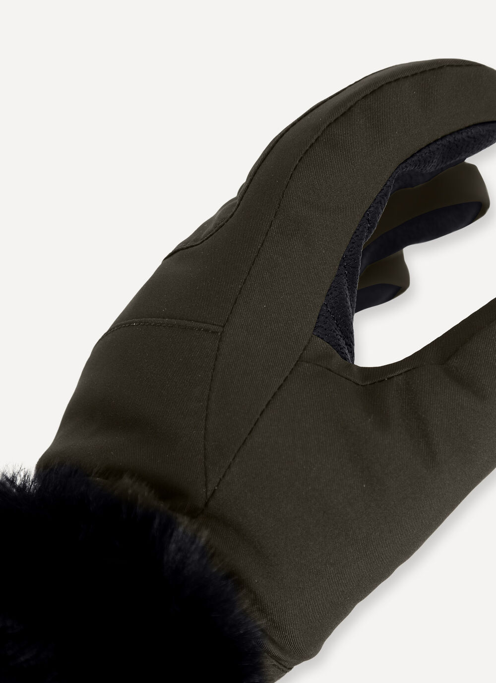 Ski gloves with fur image number 2
