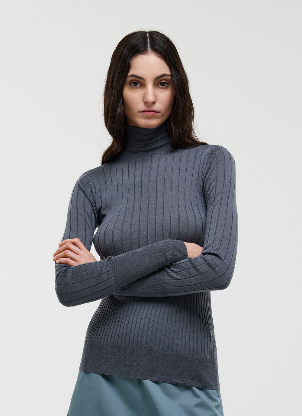 Merino wool polo-neck image number 1
