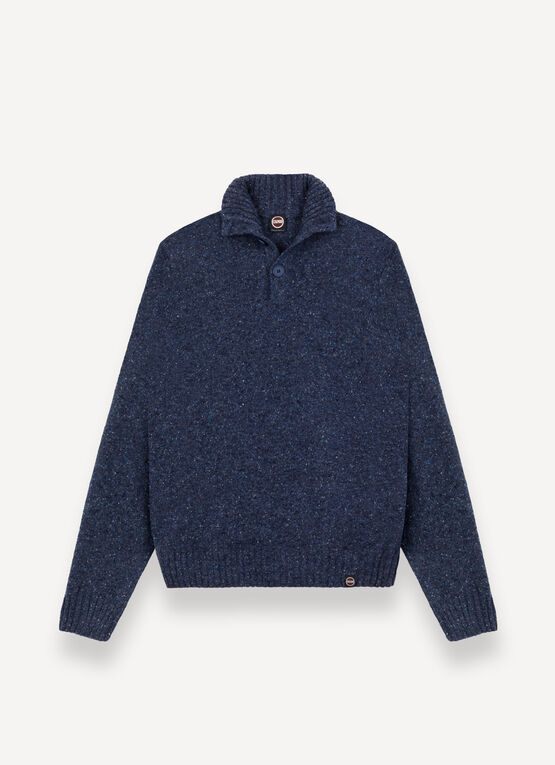 Multi-coloured pullover with buttons
