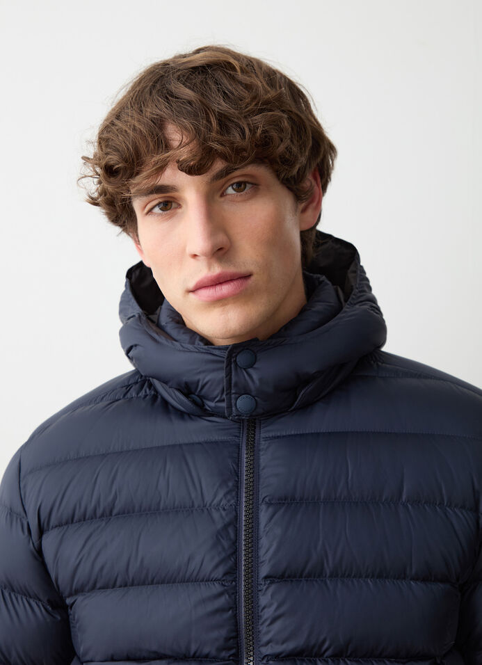 Sporty down jacket with detachable hood image number 2