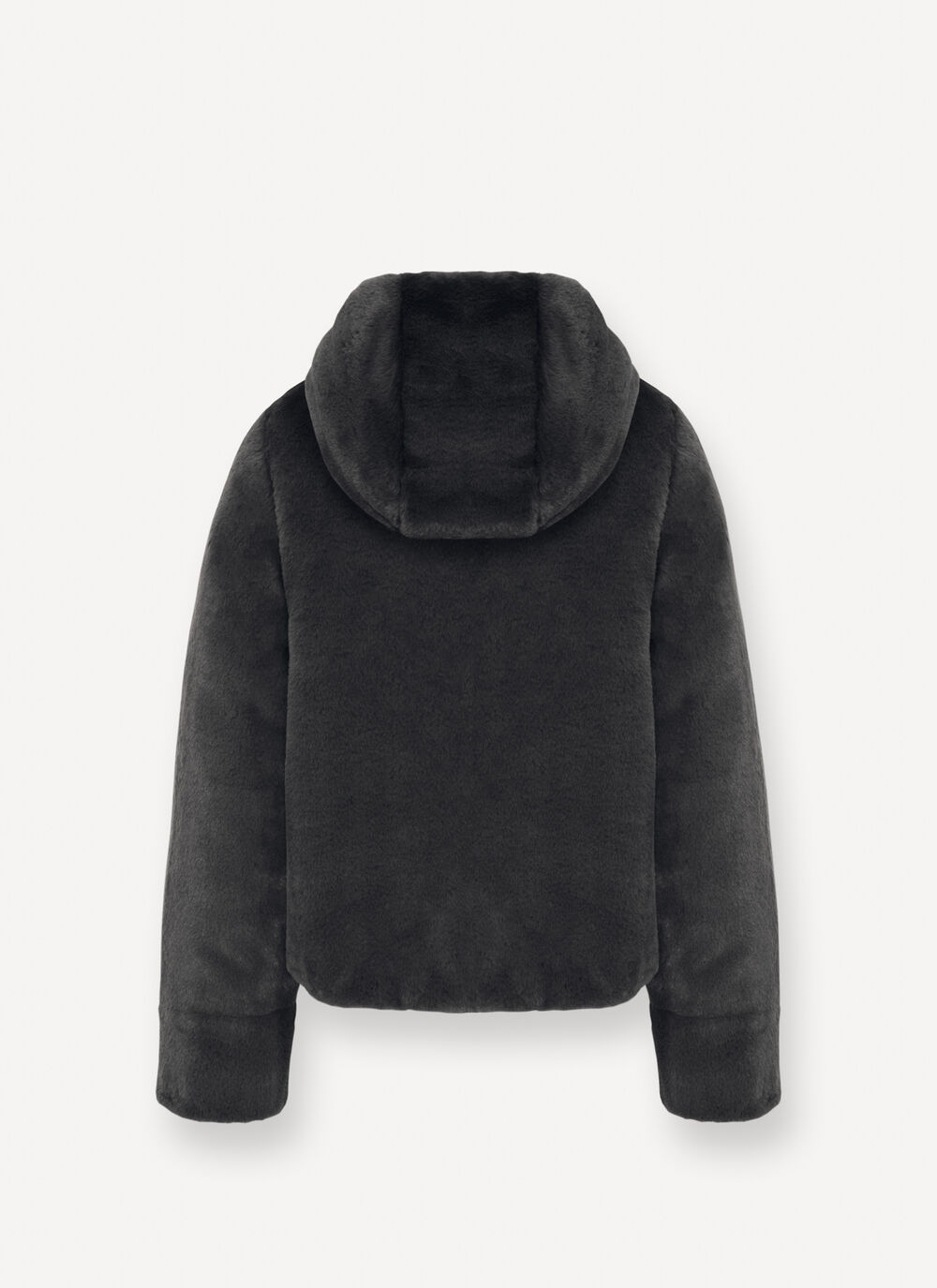 Reversible faux fur down jacket image number 6