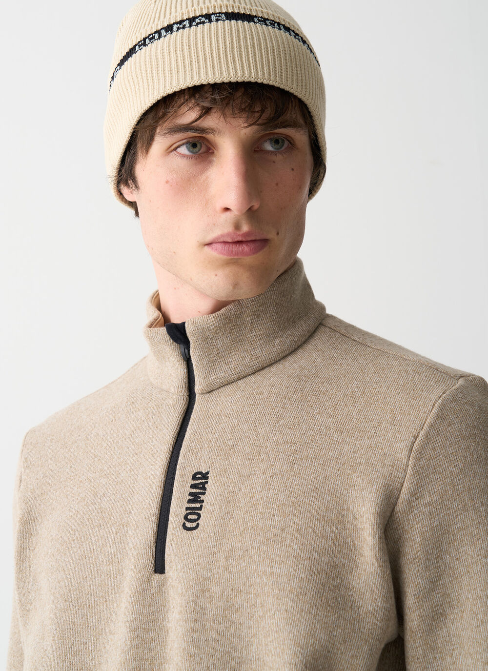 Half-zip wool ski fleece image number 2