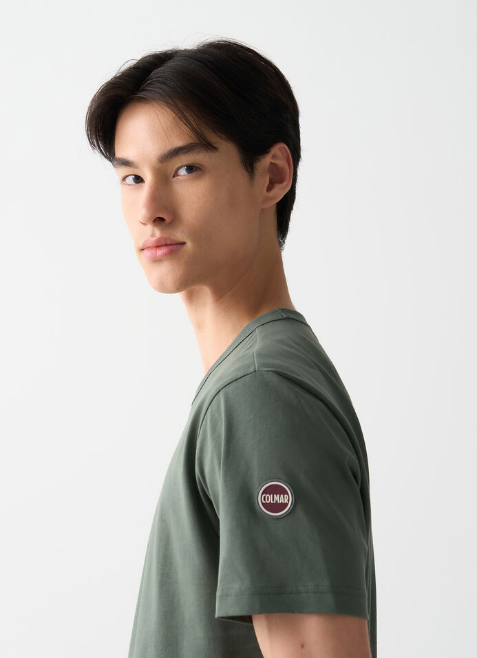 Cotton round-neck T-shirt image number 1
