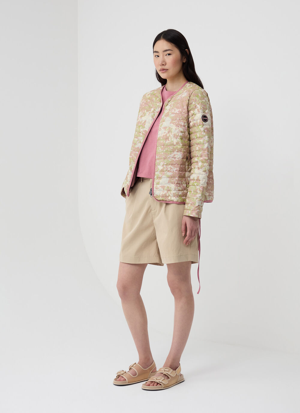 Pixelated camouflage down jacket image number 1