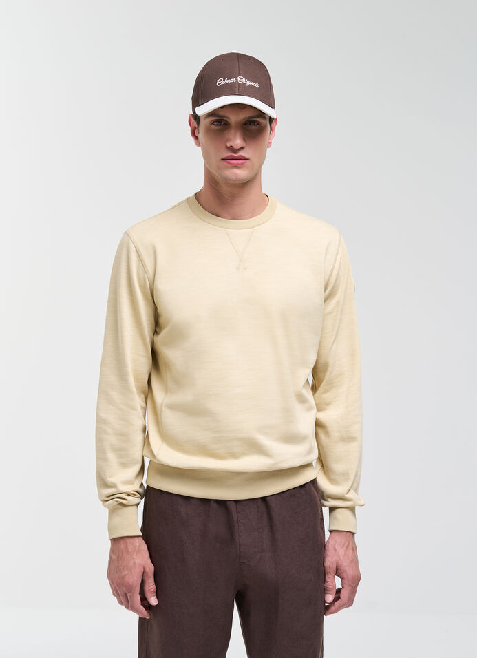 Crewneck sweatshirt with flame effect