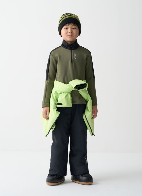Boy's two-tone half-zip ski fleece