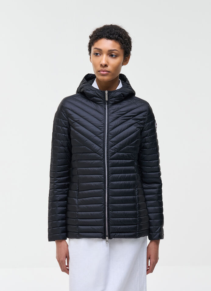 Long lightweight down jacket