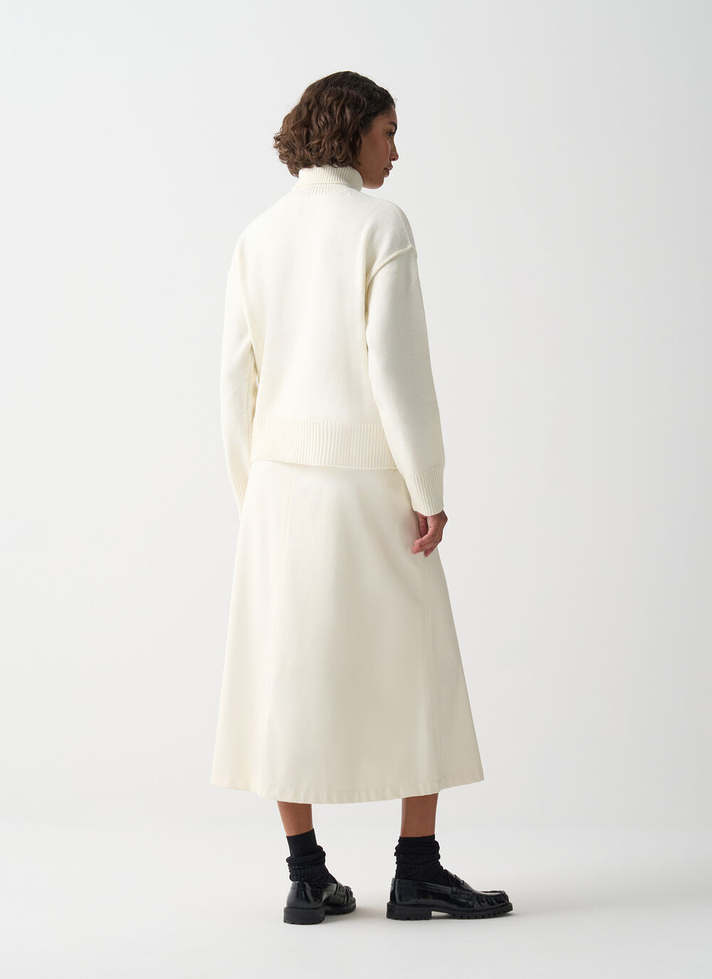 Loose polo-neck jumper image number 3