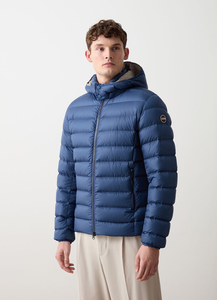 Sporty down jacket with detachable hood image number 0