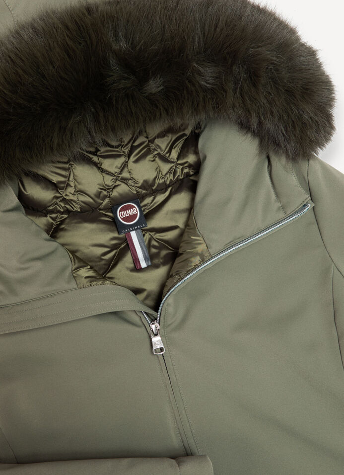 Waterproof down jacket with faux fur image number 6