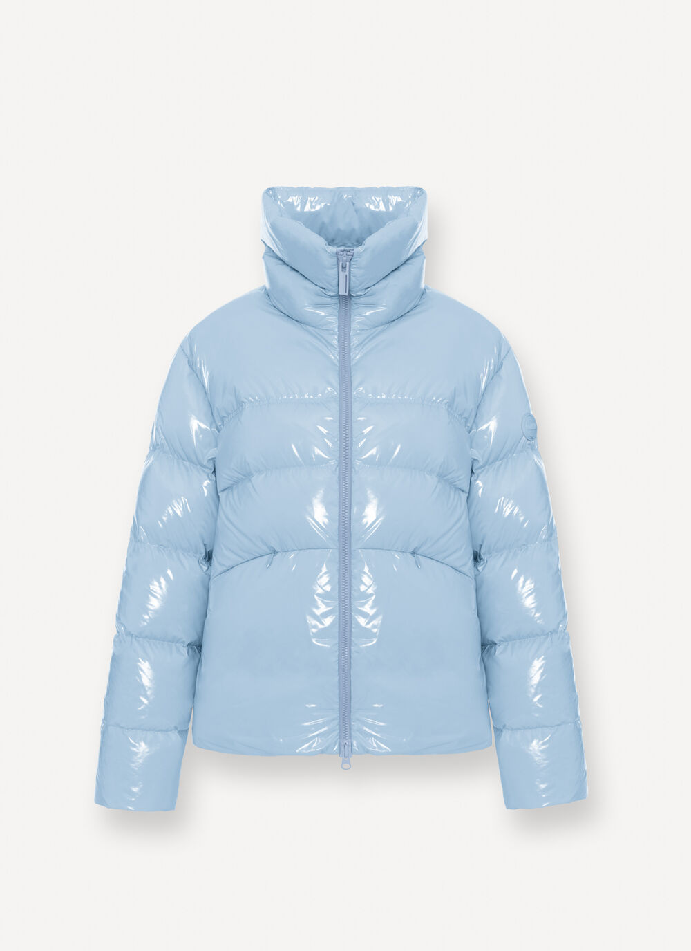 Glossy down jacket with high collar image number 4