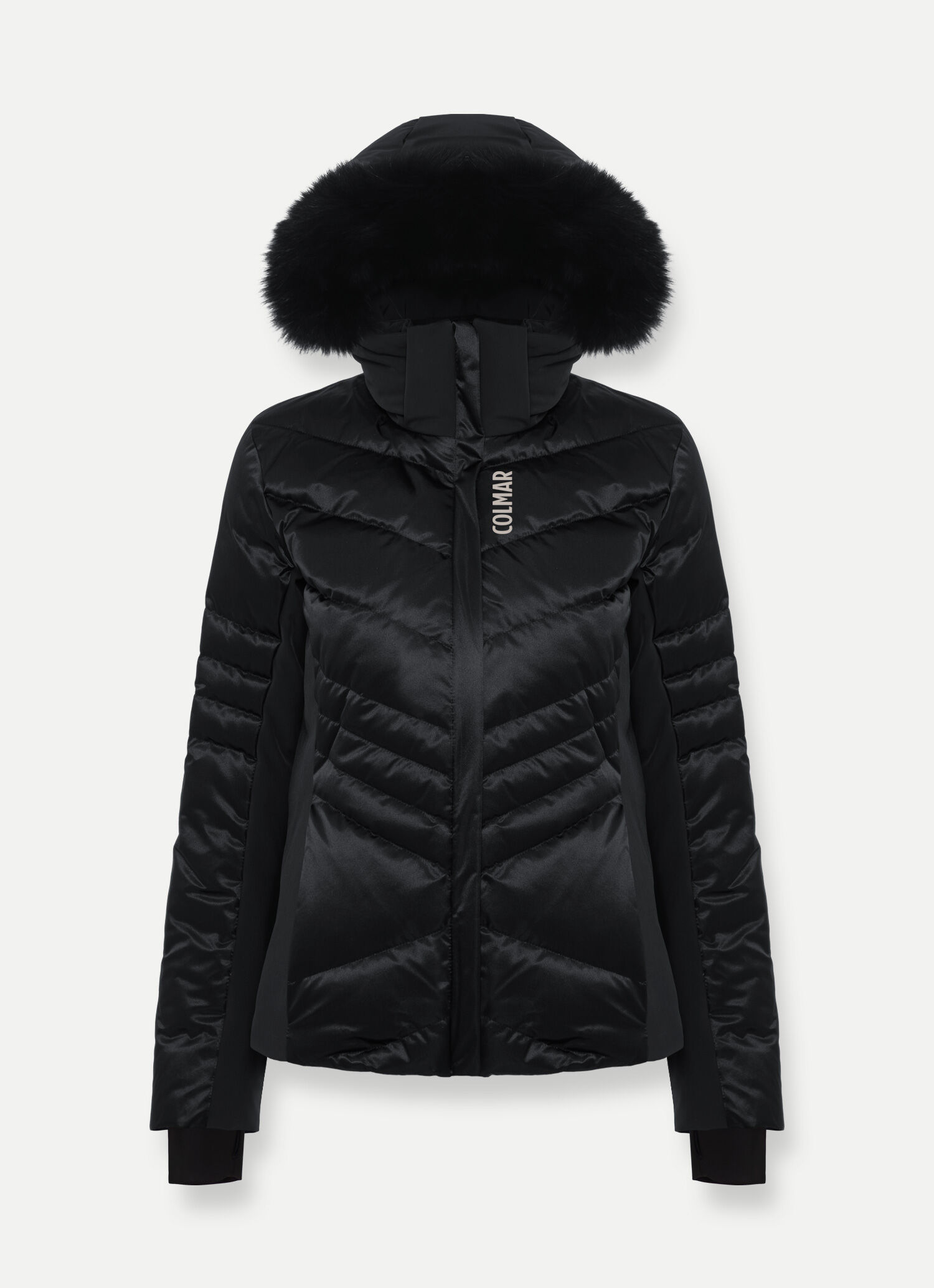 Waterproof satin ski jacket BLACK Colmar