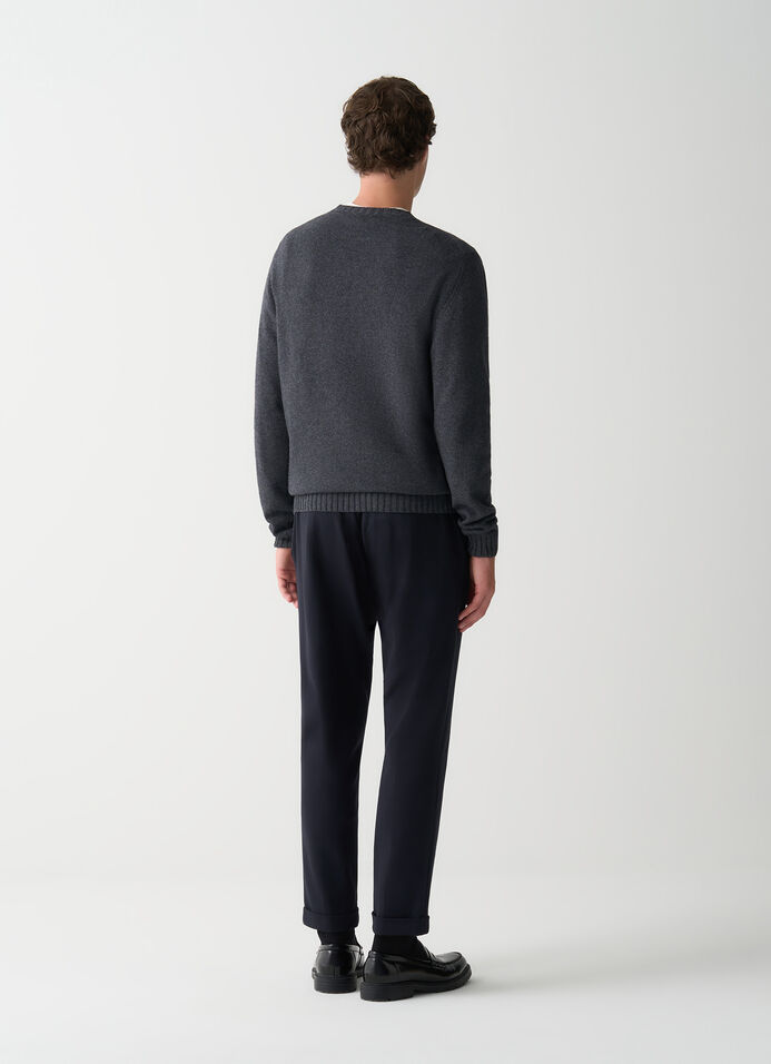Branded wool pullover image number 3